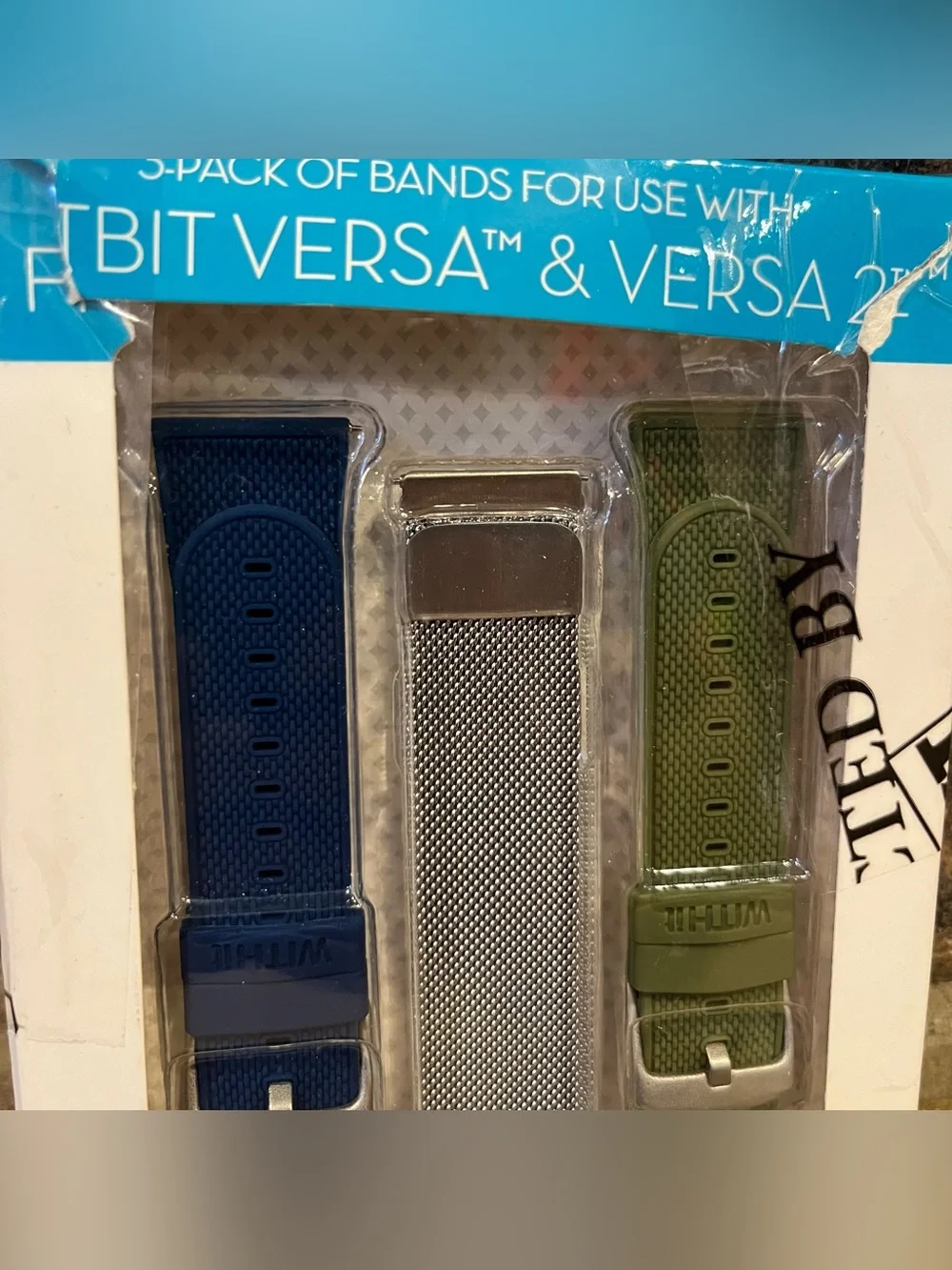 Fitbit Versa or Versa 2 Compatible 3-Pack Silicone Watch Bands from WithIt